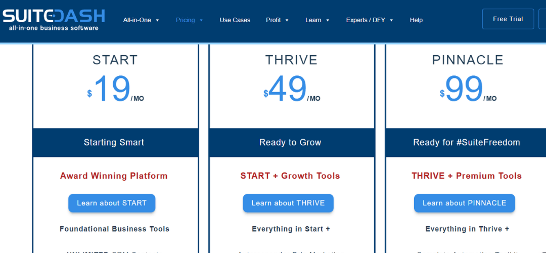 Agiled vs SuiteDash;SuiteDash-Full-Pricing-2026